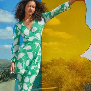 EUC Gingko Wrap Sweater & Knit Pants Set from Diane Von Furstenberg for Target.